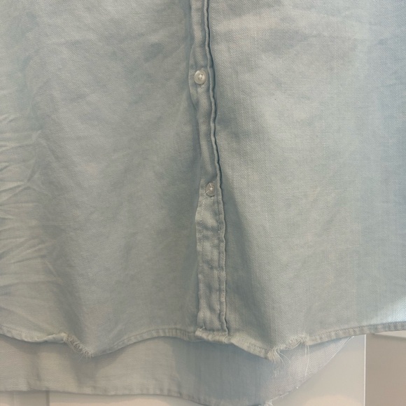 Frank & Eileen Light Blue Distressed Mary Shirt Dress - Picture 5 of 5